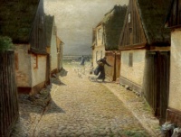 Carl Wentorf  (Danish, 1863–1914), Dragoer, A Storm Brewing