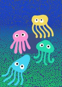 Colorful squids