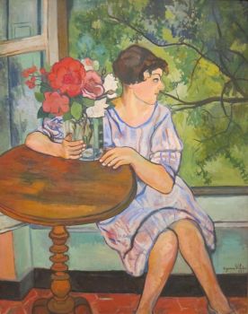 Suzanne Valadon (French, 1865-1938), Young Girl in Front of a Window (1930)