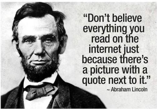 Solid advice from Abe