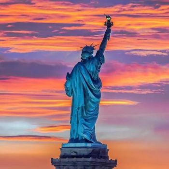 Lady Liberty as Sunrise