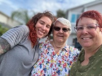 My daughter, granddaughter and me, early Mother's Day together