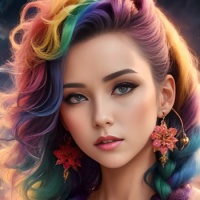 Rainbow Portrait, by AkrinoxAI