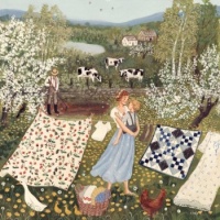 Seasonal Art - Spring - Laundry Day (Resize: 9 - 64 Pieces)