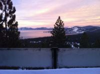 Sunset in lake Tahoe