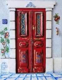 Traditional Mediterranean Greek Front Door by Dimitrios Manos 2