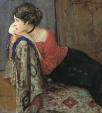 Portrait of T. Trofimova, 1915 - by Alexander Vakhrameev (Russian 1874-1926)  / 20th Century Women I seem to &quot;know&quot;.