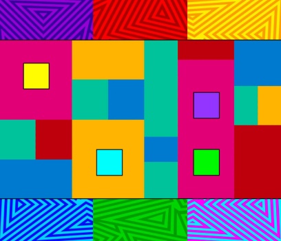 Solve Color blocks & patterns jigsaw puzzle online with 120 pieces