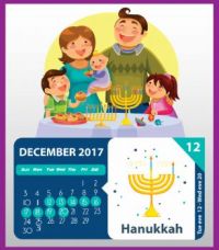 Happy Hanukkah  ~  Dec. 12--20, 2017