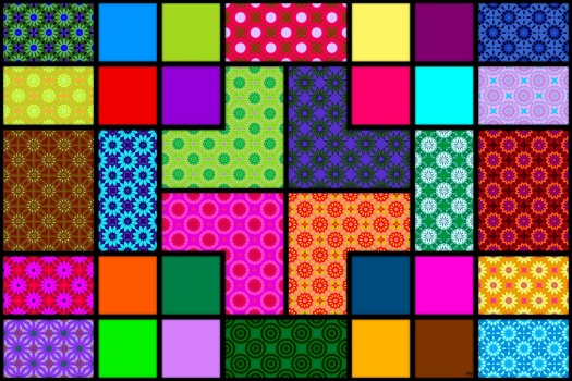 Solve Patterns and Plains!! ~ M jigsaw puzzle online with 96 pieces