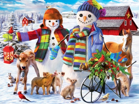 Solve Snow Family McDonald jigsaw puzzle online with 352 pieces