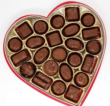 Russell Stover Chocolate Happy Valentine's Day inside