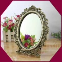 Theme... Oval things, vintage makeup mirror