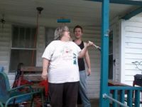 painting the porch