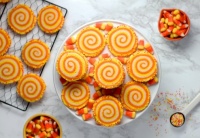 “Candy Corn” Spiral Sugar Cookies