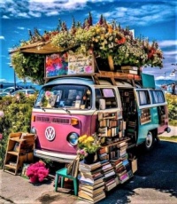 AWESOME - MOBILE BOOK VAN AND FLOWER SHOP