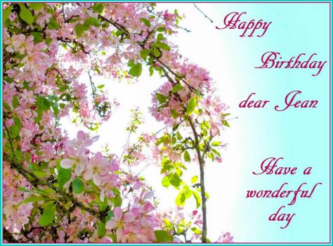 Solve Happy Birthday dear Jean (Jeanblum) jigsaw puzzle online with 20 pieces
