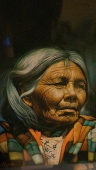 Painting by Miguel of Native Canadian