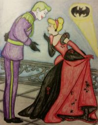 Cinderella and Prince as Harlequin and the Joker