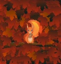 Squirrel in a Maple Tree
