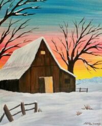 Winter Barn by Sandra Macdonald
