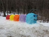 Snow caterpillar on the side of the road on Rt 38.” Submitted by Michelle Renee.