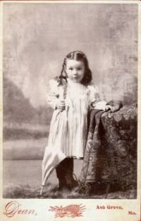 A cute little girl c 1900 - Photographer Dean, Ash Grove, MO