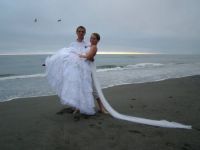 at the ocean--got married