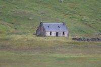 Isolated ruined house in Scotland