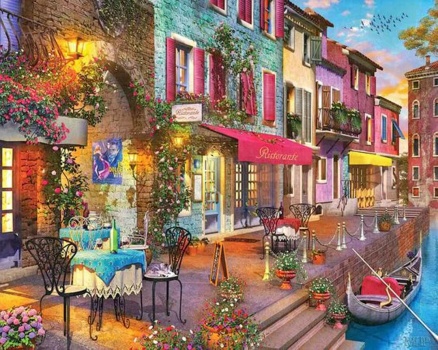 Solve A ROMANTIC EVENING jigsaw puzzle online with 80 pieces