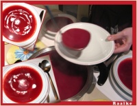 Rode biet soep,  Beetroot soup.