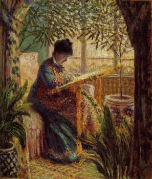 Claude Monet - Madame Monet Embroidering, 1875 (May17P05)