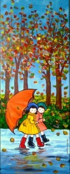 "Autumn Adventure" original acrylic painting