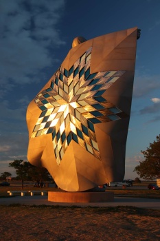 Dignity Statue at Sunset