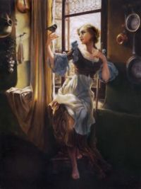 Cinderella oil painting