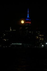 Full Moon Rising Over Manhattan 2