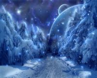 Blue Moon Winter Night