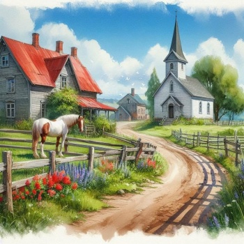 Solve Country scene jigsaw puzzle online with 64 pieces