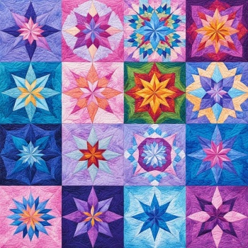 Solve Pretty star patterns jigsaw puzzle online with 100 pieces