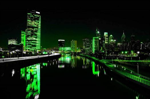 Philly Lit Up Green