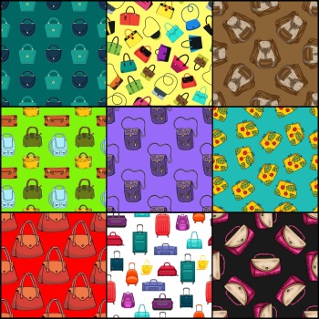 Solve Bag patterns 1 jigsaw puzzle online with 225 pieces