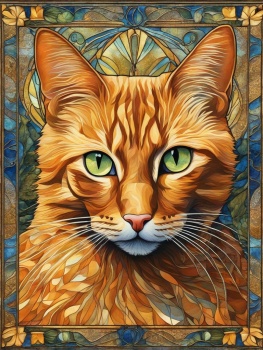 Solve Portrait in ginger jigsaw puzzle online with 63 pieces