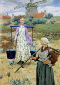 In-Holland- by Gari Melchers, American, 1860-1932