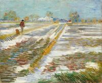 Vincent van Gogh 'Landscape with Snow'  Arles February, 188