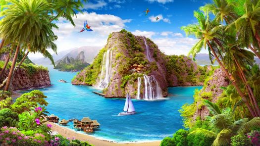 Solve Paradise view jigsaw puzzle online with 220 pieces