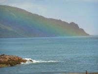 Rainbow coloured hills Antrim Coast N.I.