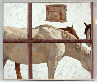 Ed Gate with Horses #2 - Susan Hertel