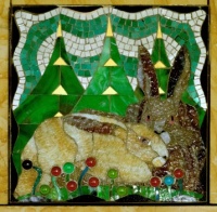Jugendstilmosaik, Hotel Wiesler, Graz (Art Nouveau Mosaic, Hotel Wiesler, Graz), Leopold Forstner