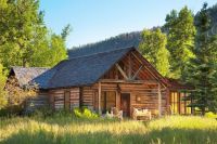 Log Cabin at the Ranch at Rock Creek, Montana...