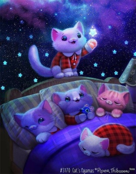Solve Piper Thibodeau, Cat's Pajamas jigsaw puzzle online with 30 pieces